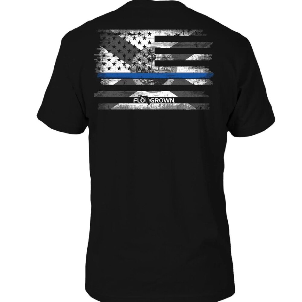 FLO GROWN Blue Line Men's T-shirt XL